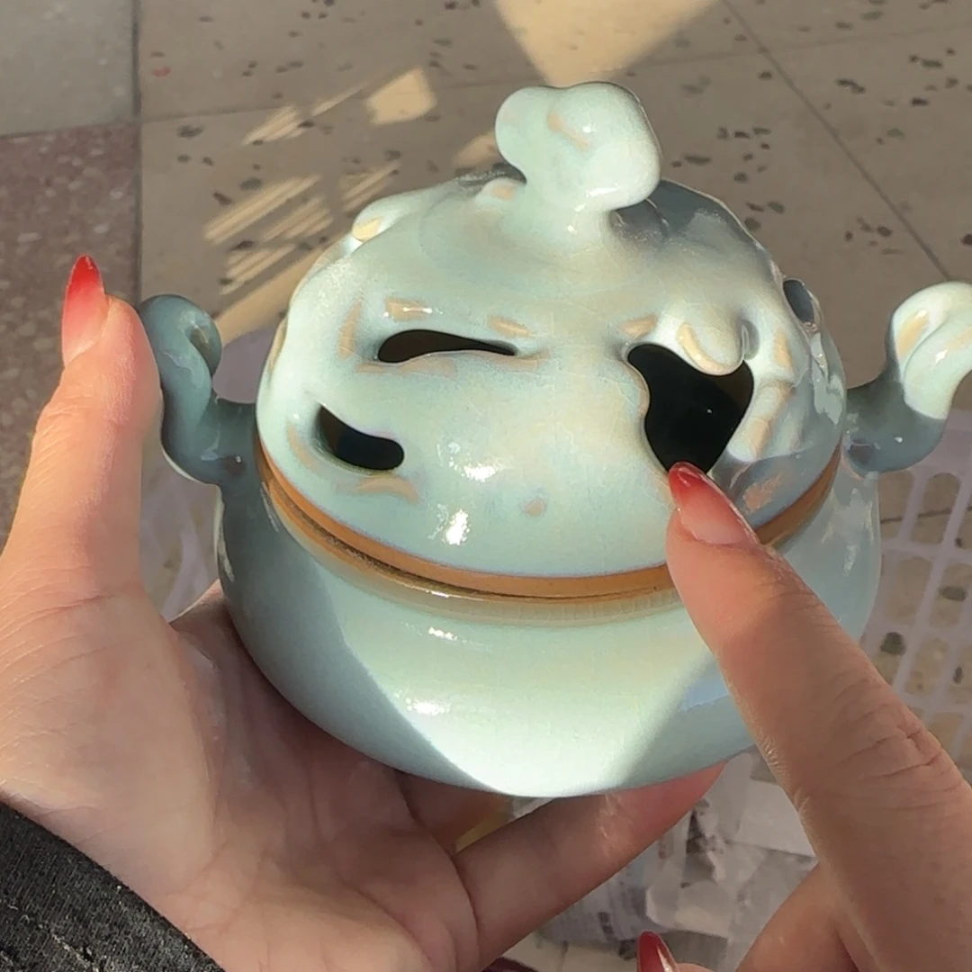 瓷摆件郑家钧窑摆件微