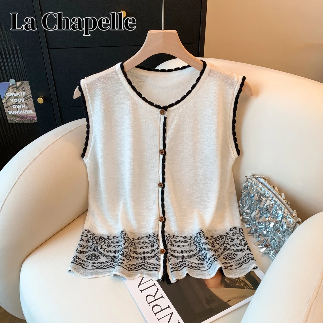 SM百搭韩系复古短款无袖针织开衫女秋季新款显瘦减龄小衫上衣薄款