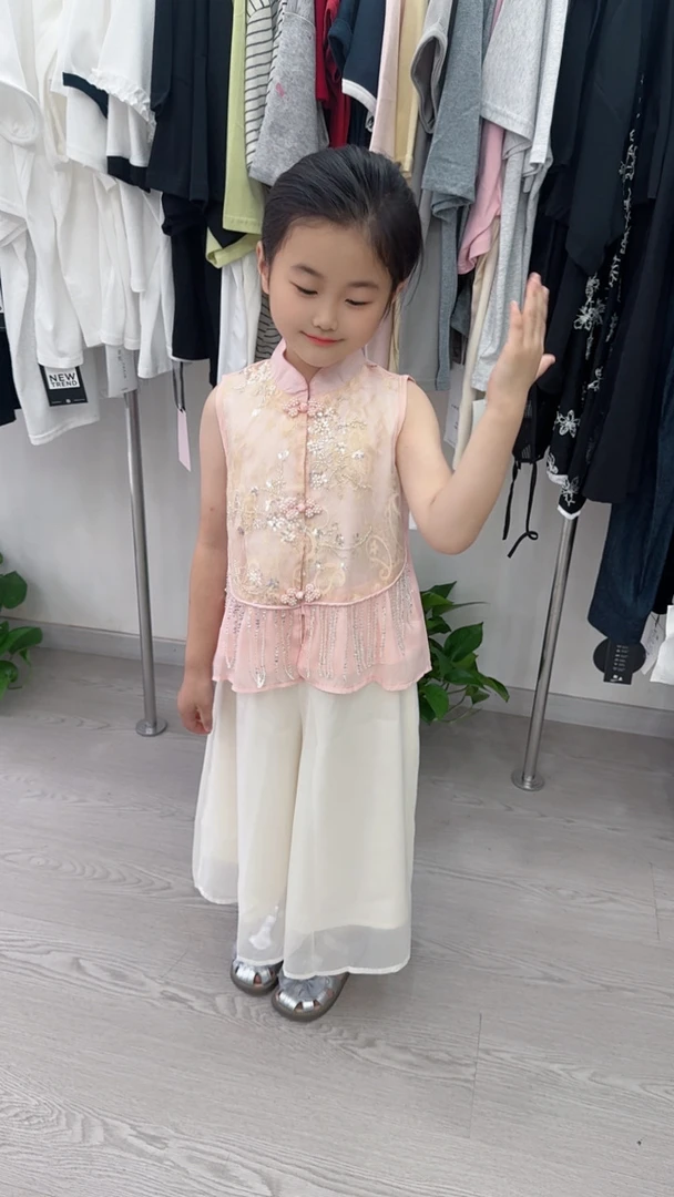 碎花女薄款中国风套头纯色套装公主蕾丝汉服复古古装