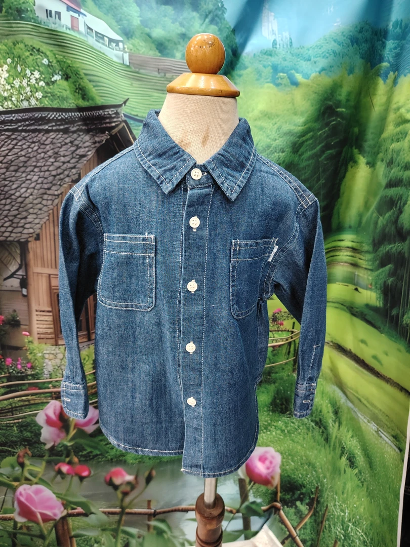 春季新款牛仔衬衫男款