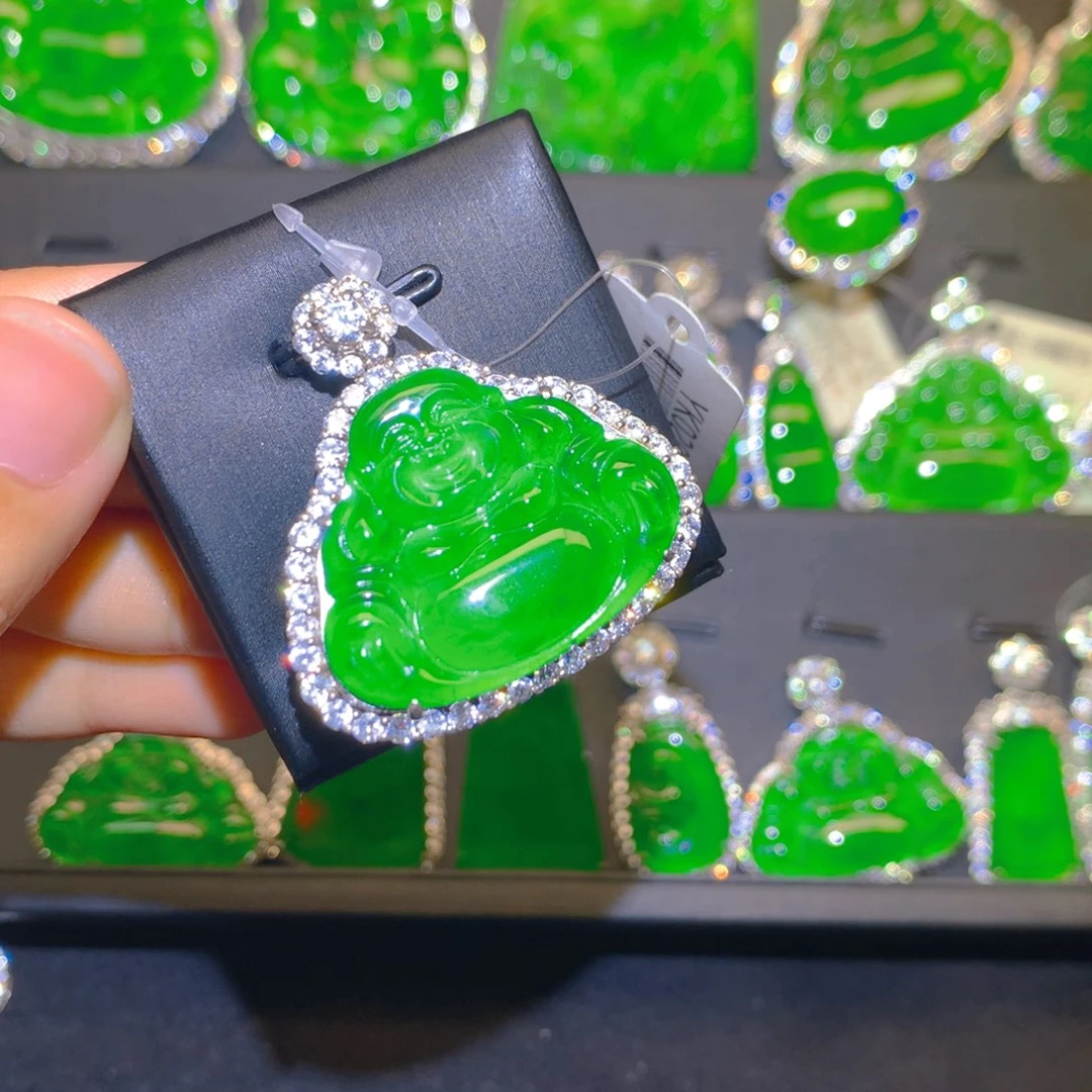 翡翠银S925镶嵌颈饰