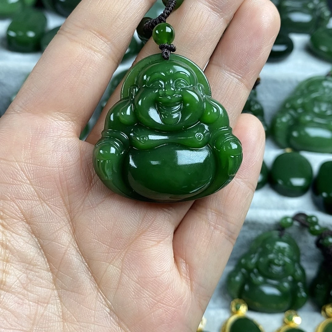 和田玉（碧玉）未镶嵌颈饰40mm