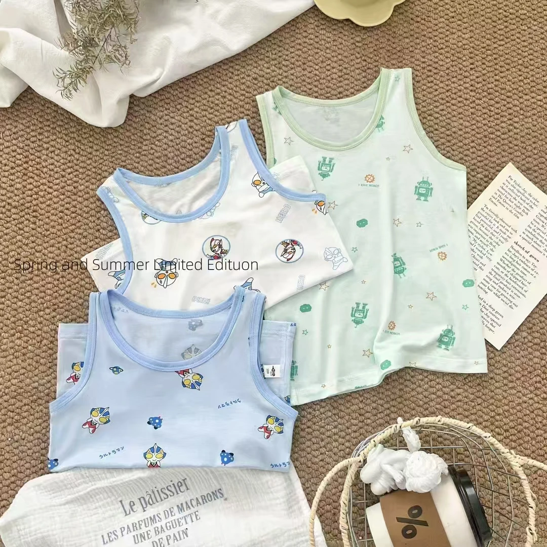 【2件装】满花卡通背心莱赛尔男童女童背心