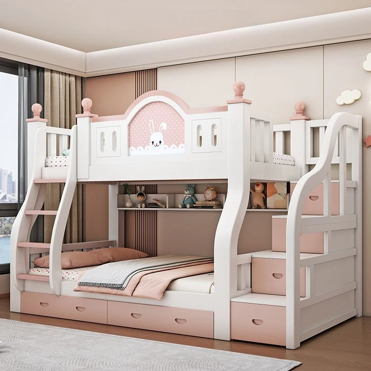 2025款实木上下床双层床两层高低床双人床上下铺木床儿童床子母床