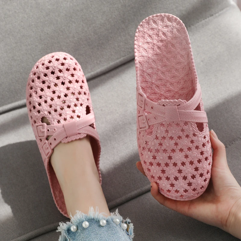 跨境供货新款夏季洞洞鞋女凉鞋学生底妈妈鞋沙滩足美凉拖鞋批发