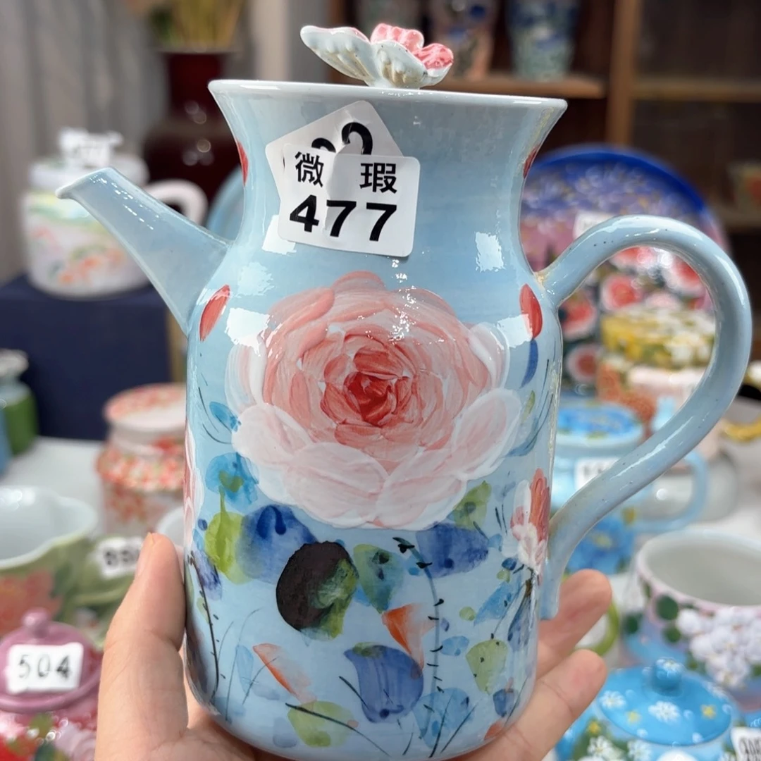 景德镇手绘高温釉下彩陶瓷茶具