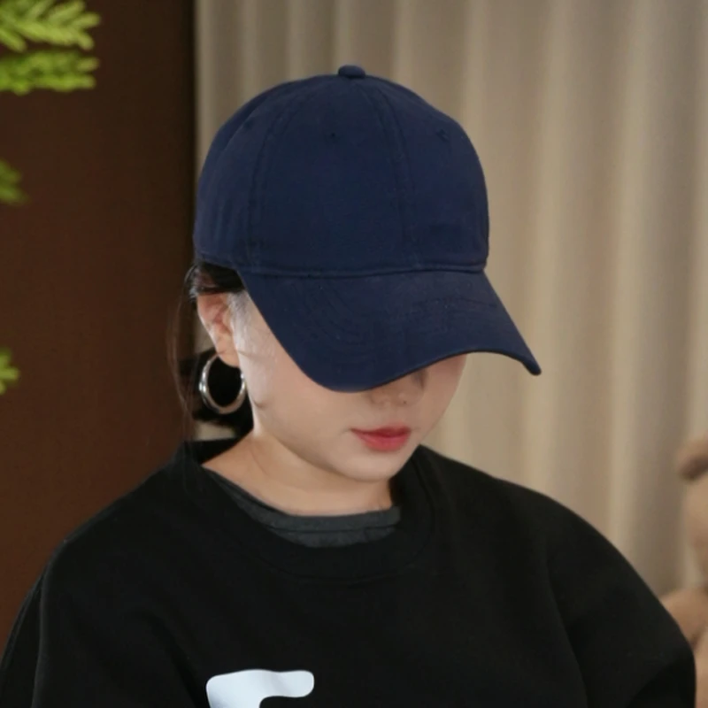 【光板棒球帽】鸭舌帽女春季新款休闲百搭纯色复古水洗男女软顶帽子