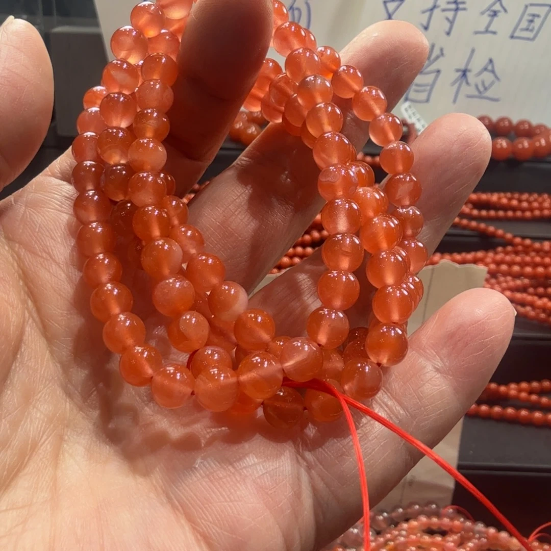 久***哥南红玛瑙未镶嵌颈饰