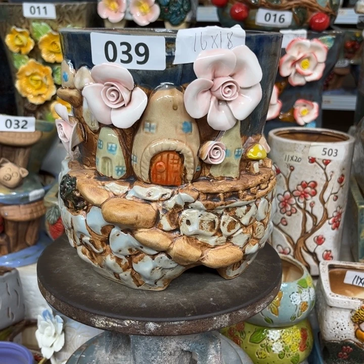 紫砂花盆粗陶材质多肉花盆