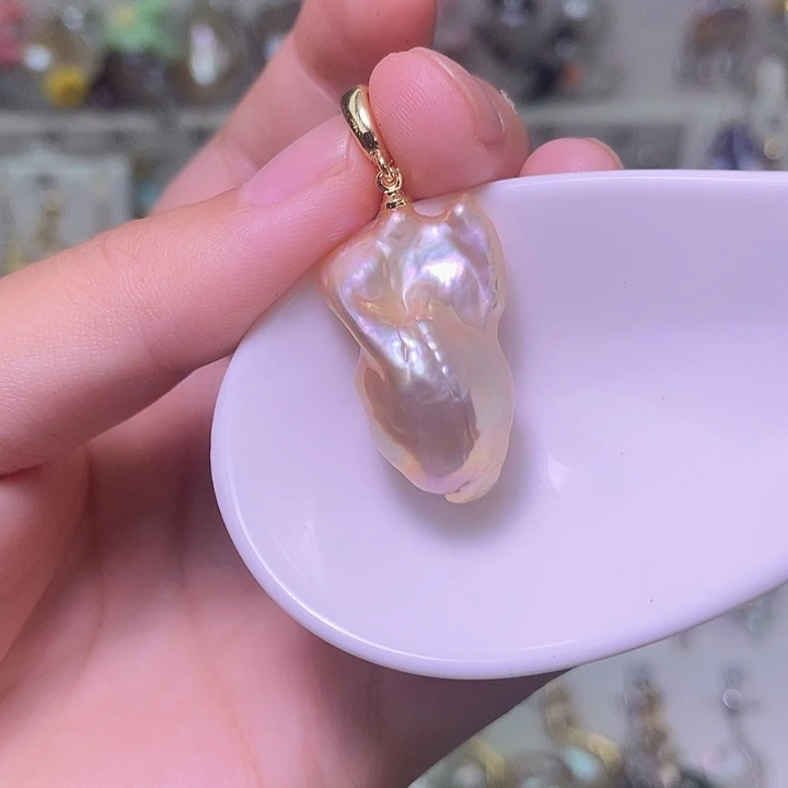 颈饰合金淡水珍珠14