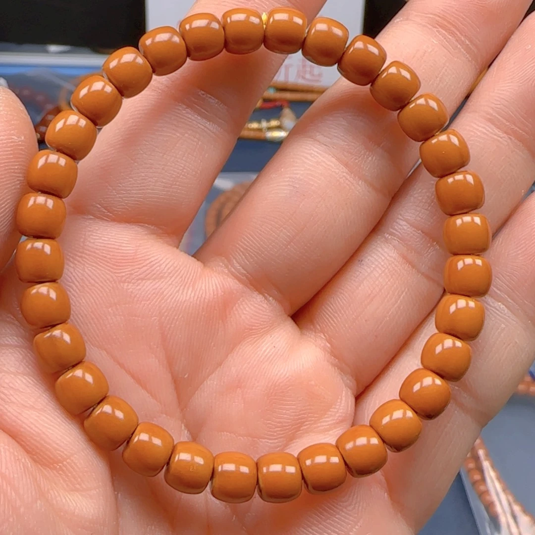 橄榄核手串老挝SSS级核尖极限弧尺寸7