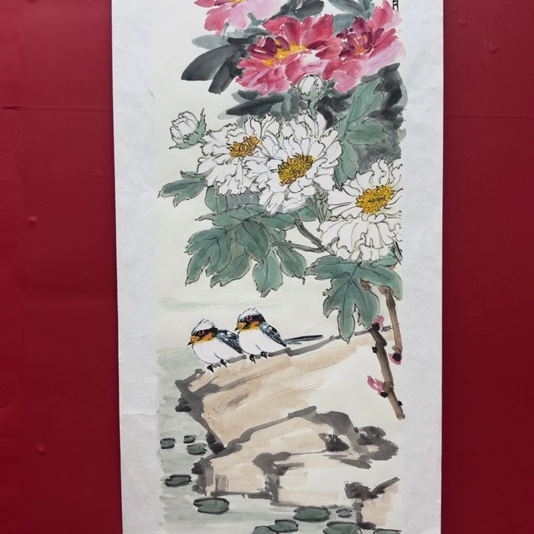 国画盛祥昆牡丹图