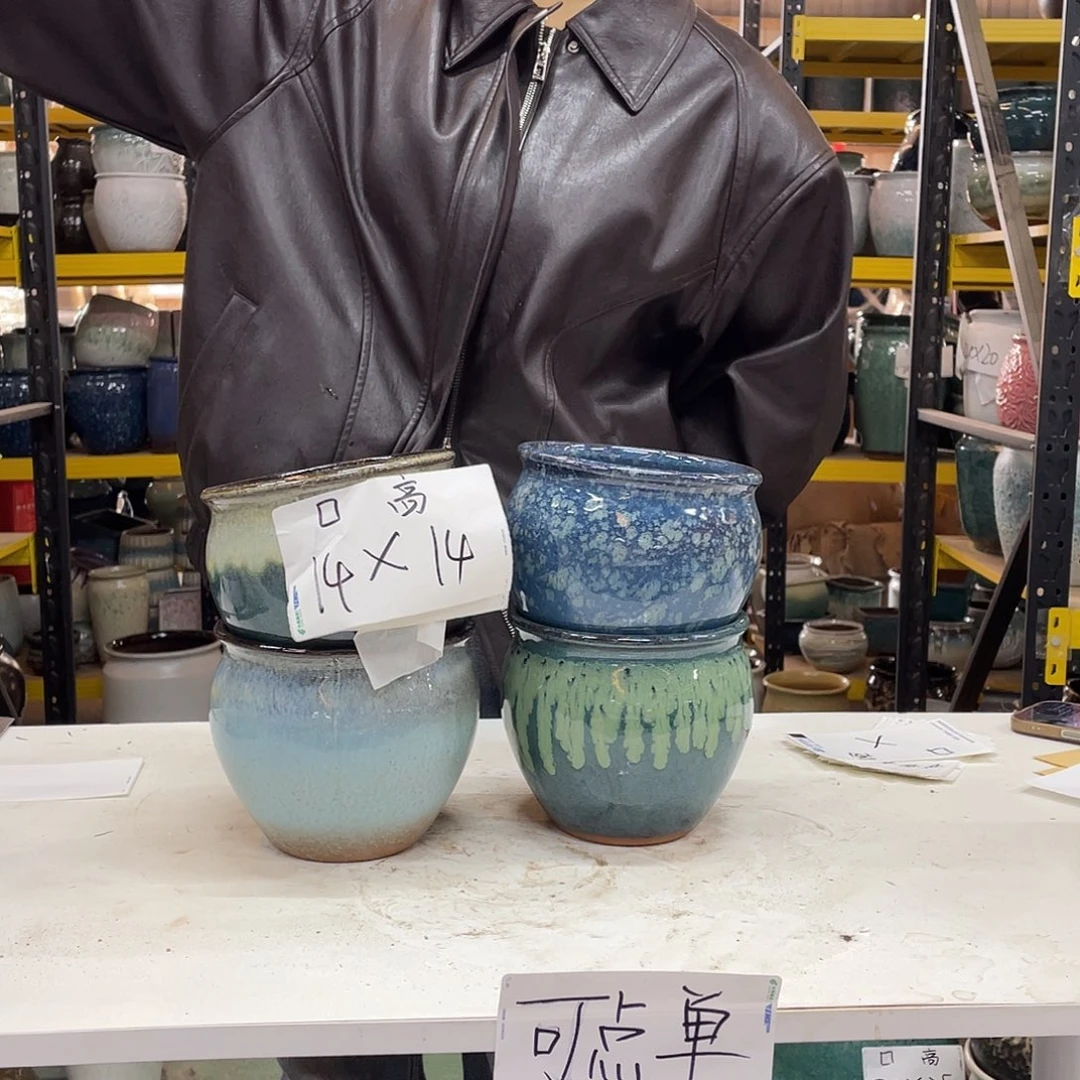 宜兴紫砂粗陶花盆