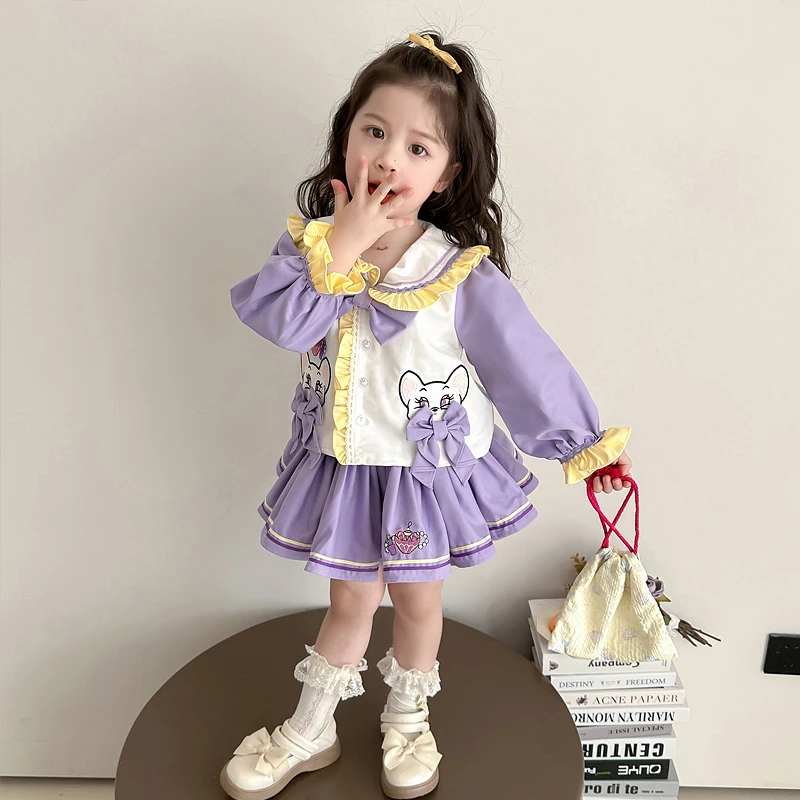 女童套装春装2025新款儿童洋气时髦春秋大童装女孩网红秋季两件套