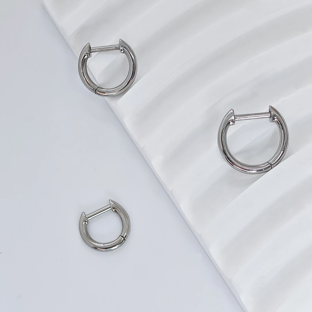 合金耳饰 星钛 F136钛合金直针耳圈1.2mm养耳洞防过敏医用植入级