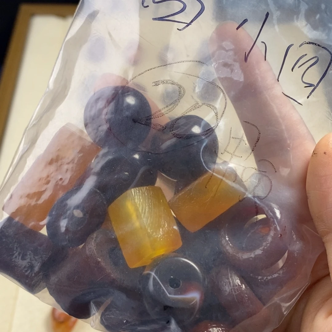 高***四玛瑙/玉髓合金颈饰