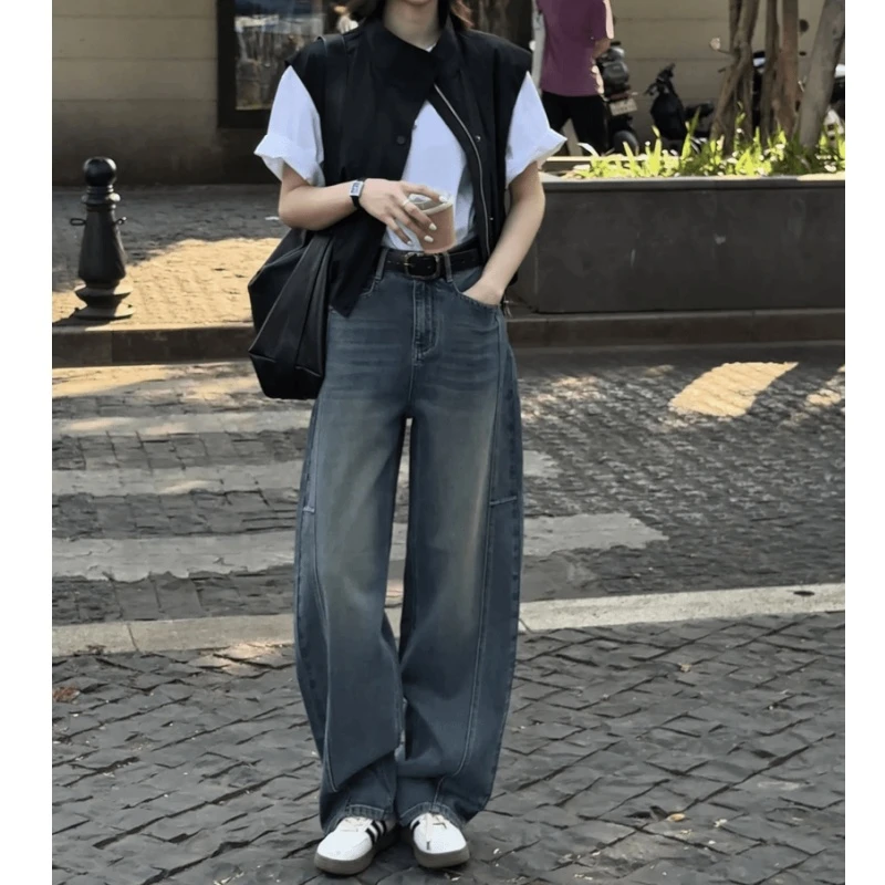 2025“古铜”DaMai新款显瘦显腿长百搭休闲裤子牛仔裤