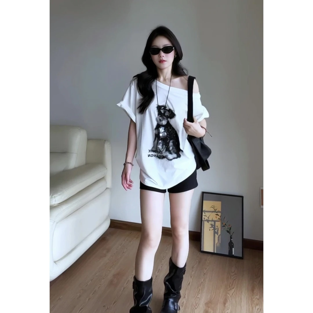 SUMBUR夏季新款高腰显瘦短裤女韩版设计感小个子ins休闲时尚短裤