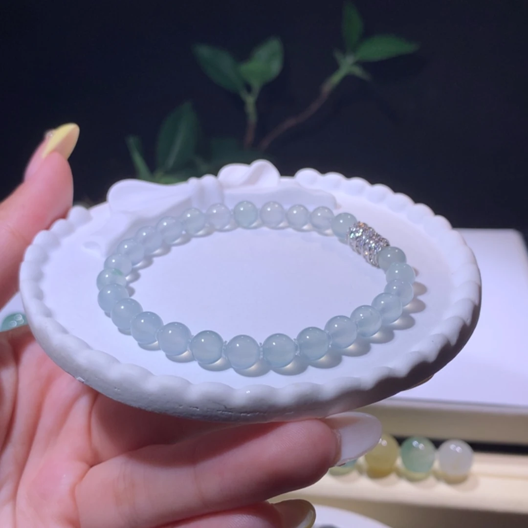 【闪购商品】翡翠散珠，蓝钢手串