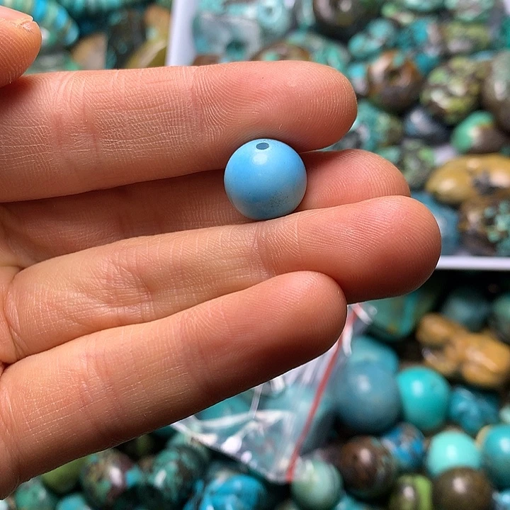 吴***用铁合金高瓷绿蓝圆珠