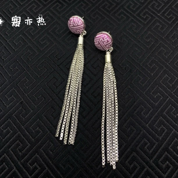 合金布艺耳饰 【赛亦热】（41）原创设计蒙古元素耳环民族风国风