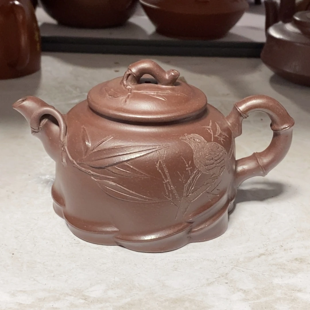 茶壶紫砂白15 班竹