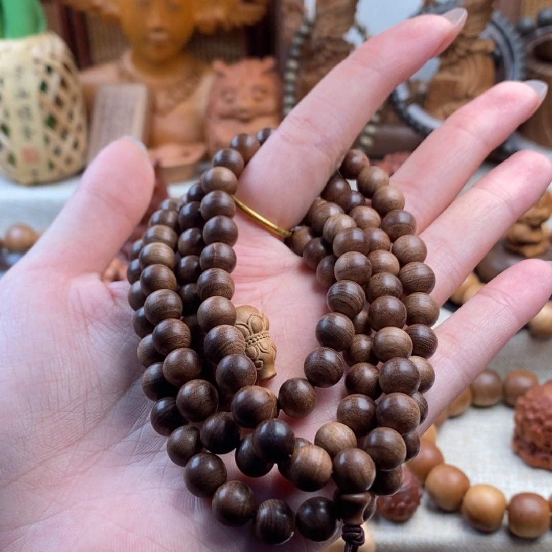 風***聲檀香木手串/手链印度正区迈索尔，老山檀香，奶香08沉水