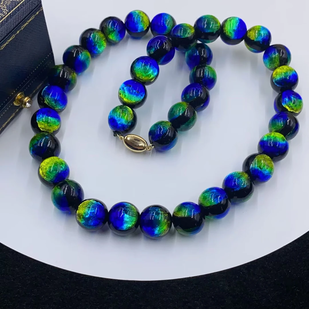 4726   极 光 绿 云 母项链多样性发货