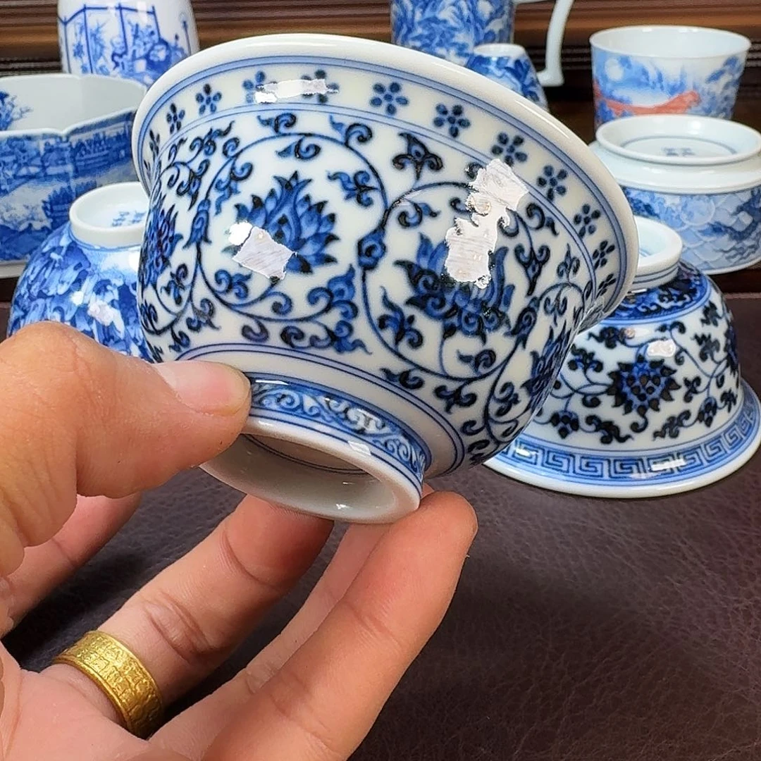 瓷片睡***洋现代景德镇陶瓷手绘茶具