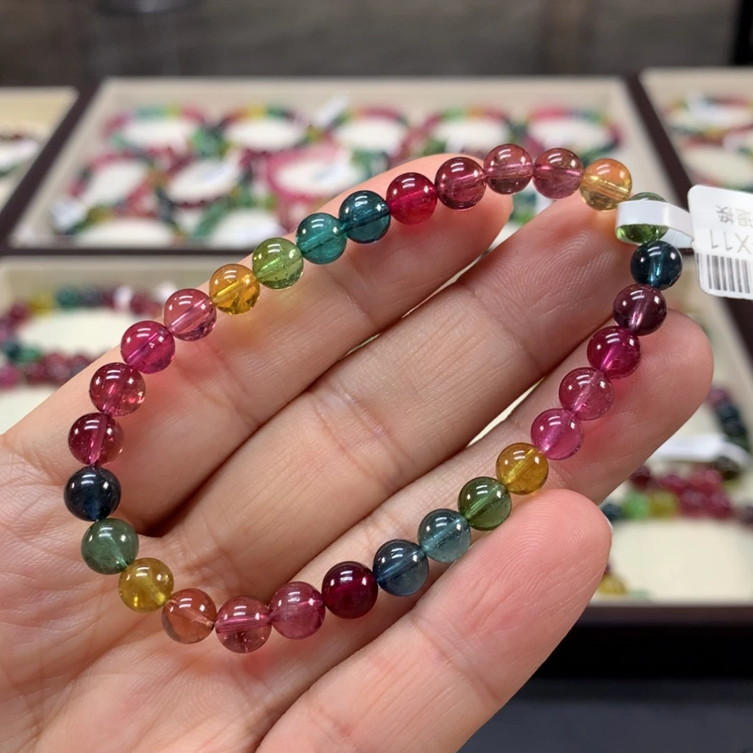 未镶嵌手链碧玺6.3左右