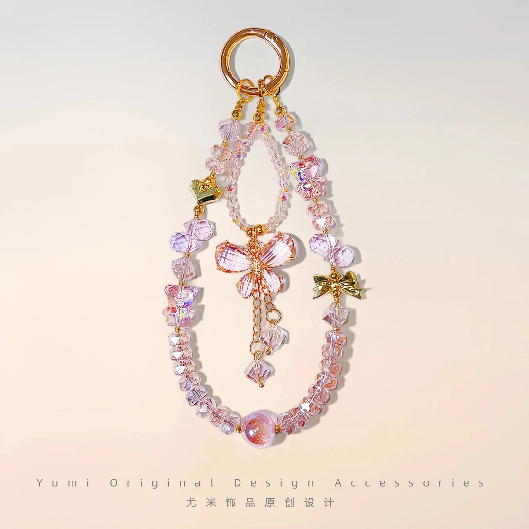 尤米原创设计手机链高端女款防丢手机挂链绳节日百搭礼物L416