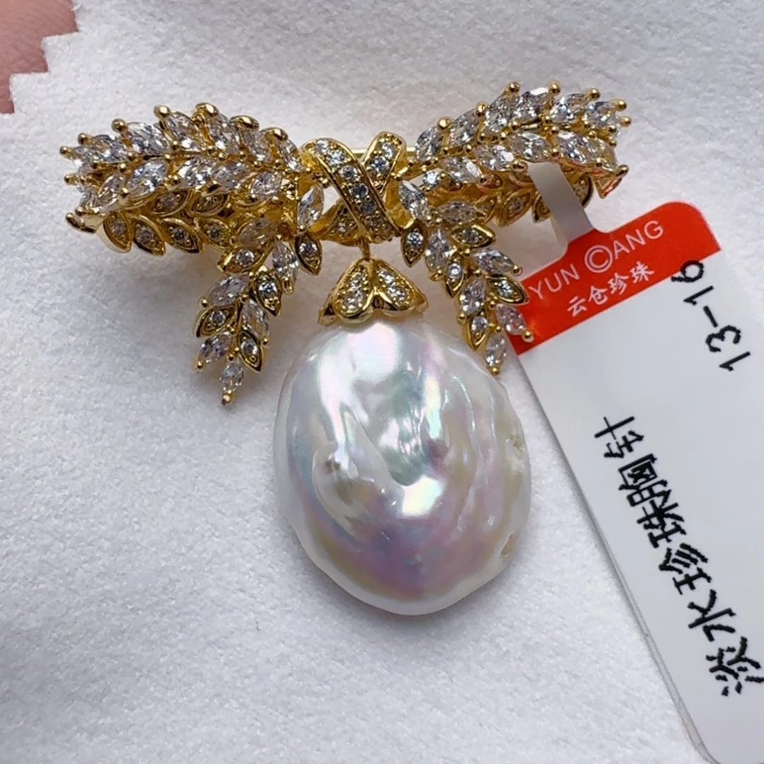 胸饰未镶嵌淡水珍珠@@xz030