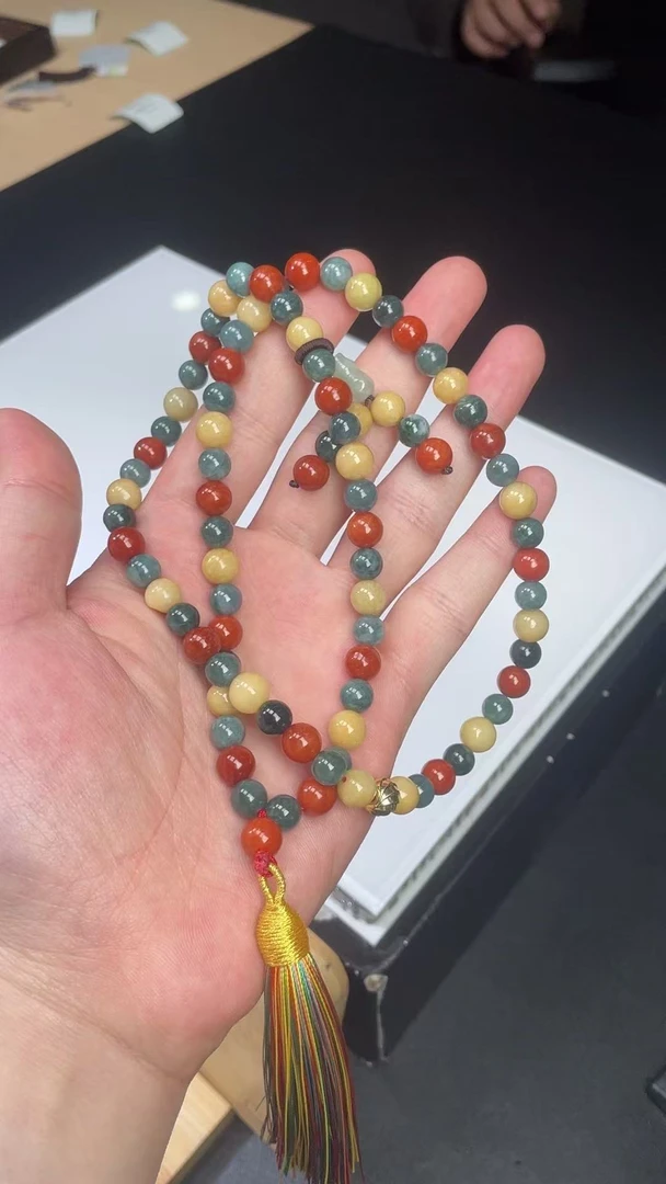 天然A货翡翠多宝珠链长串百搭时尚轻奢SWgs