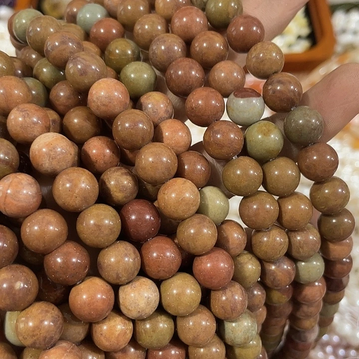 合金玛瑙/玉髓珠宝半成品2条10mm阿拉善圆珠