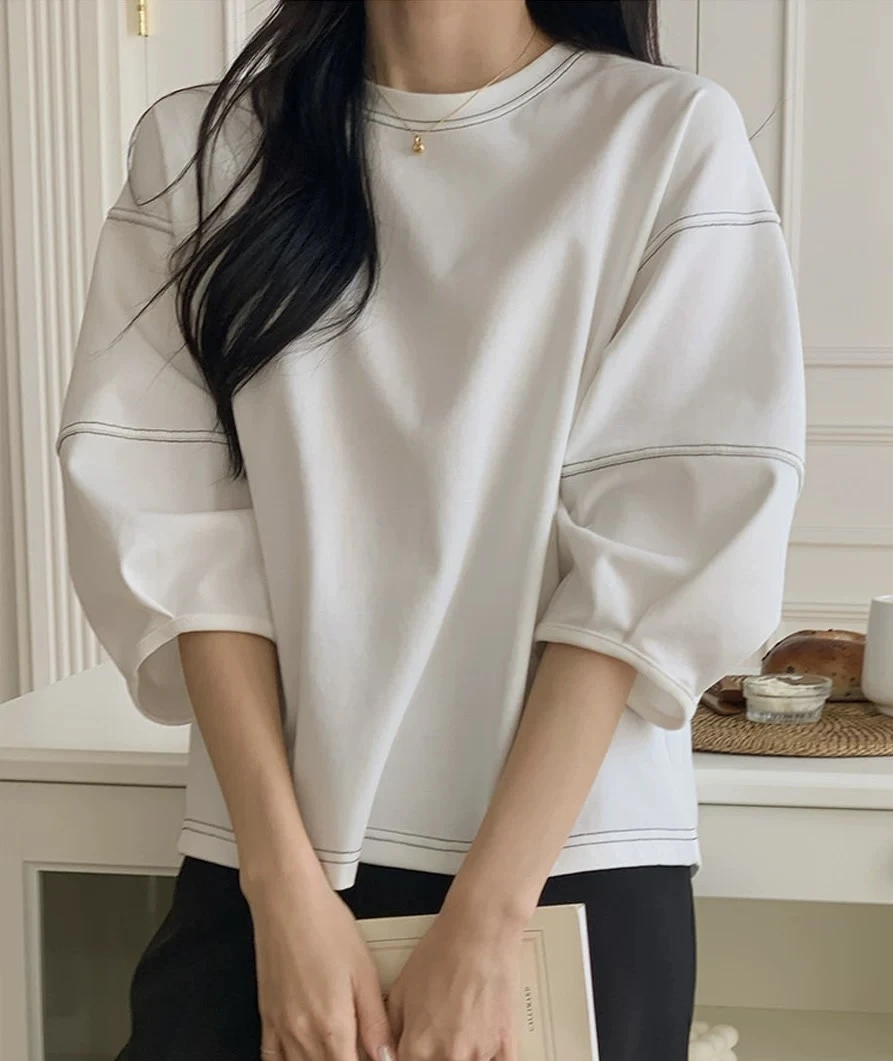 2025新款明线七分袖