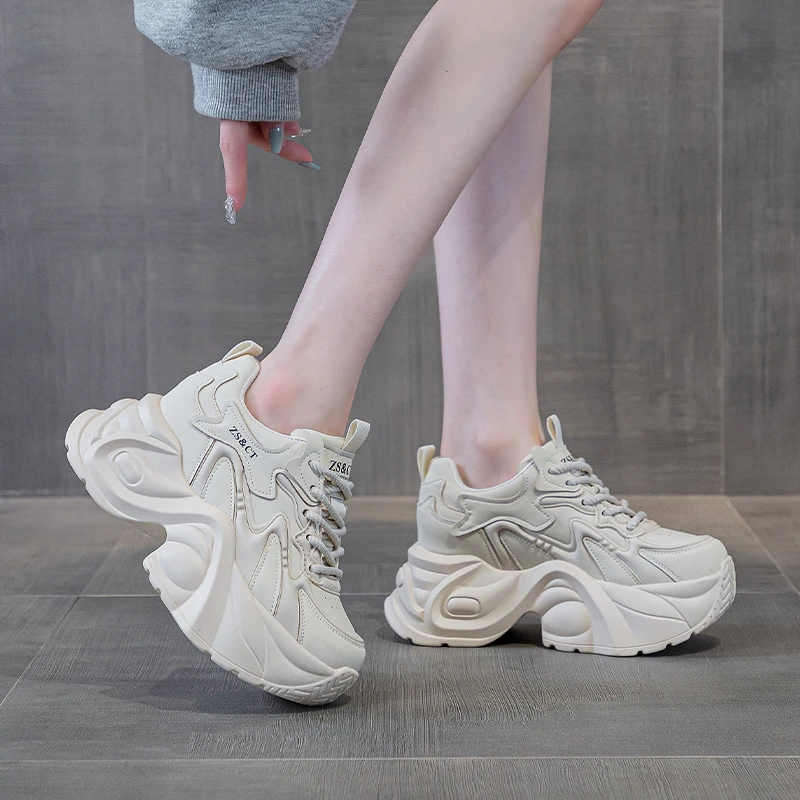 内增高老爹鞋女2025新款爆款百搭春秋季厚底运动休闲