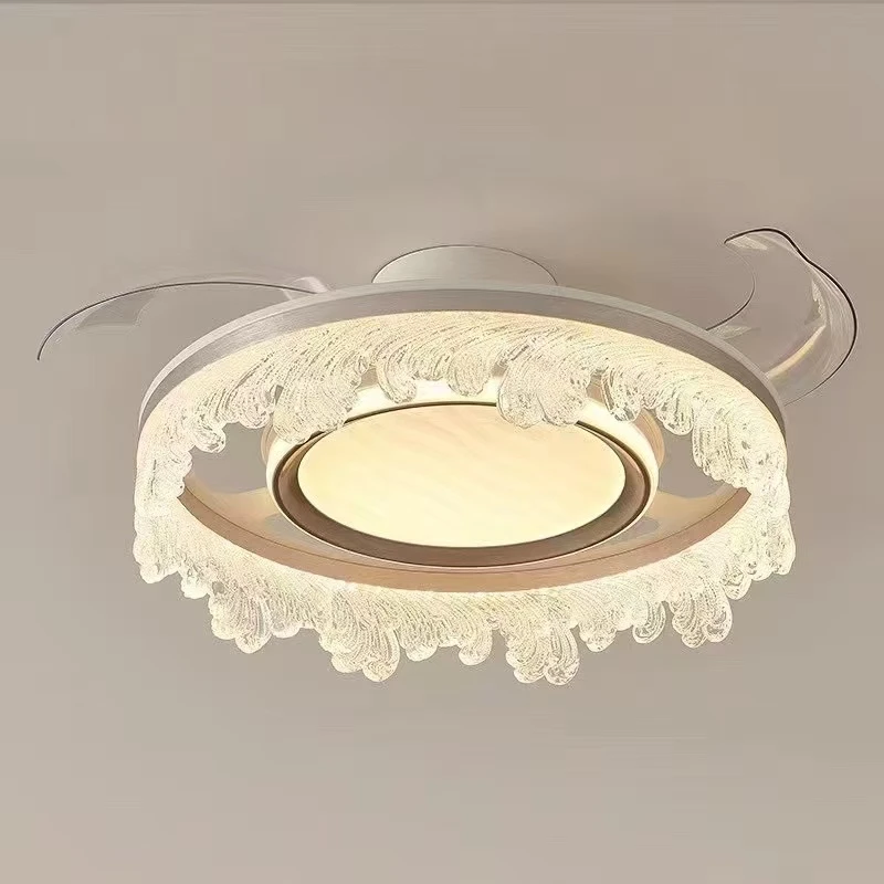 中山灯具新款轻奢卧室客厅吸顶风扇灯隐形吊扇灯上档次大气