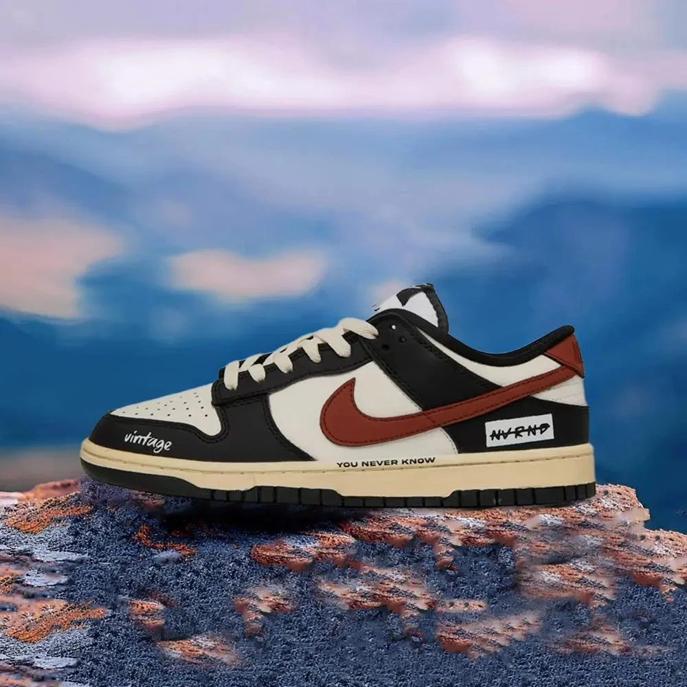 耐克Nike Dunk Low定制款 红棕熊猫荒野琥珀潮鞋低帮运动休闲板鞋