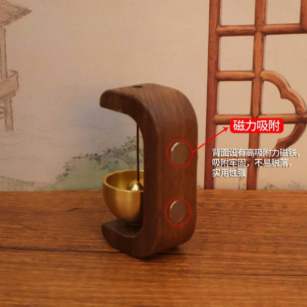铃铛门铃吸门式风铃磁吸背胶吊铃挂铃招财风水进门提醒摆件冰箱贴