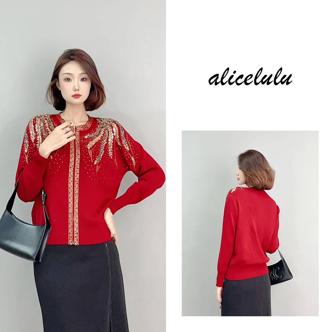 2 ALICE 昨夜星辰毛衣 重工钉钻 优雅闪耀 S2141751U