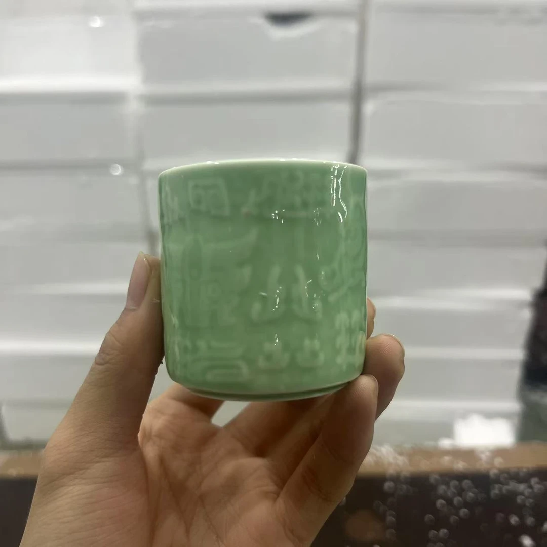 【闪购商品】越窑祥龙青瓷扳指主人杯（不带礼盒）