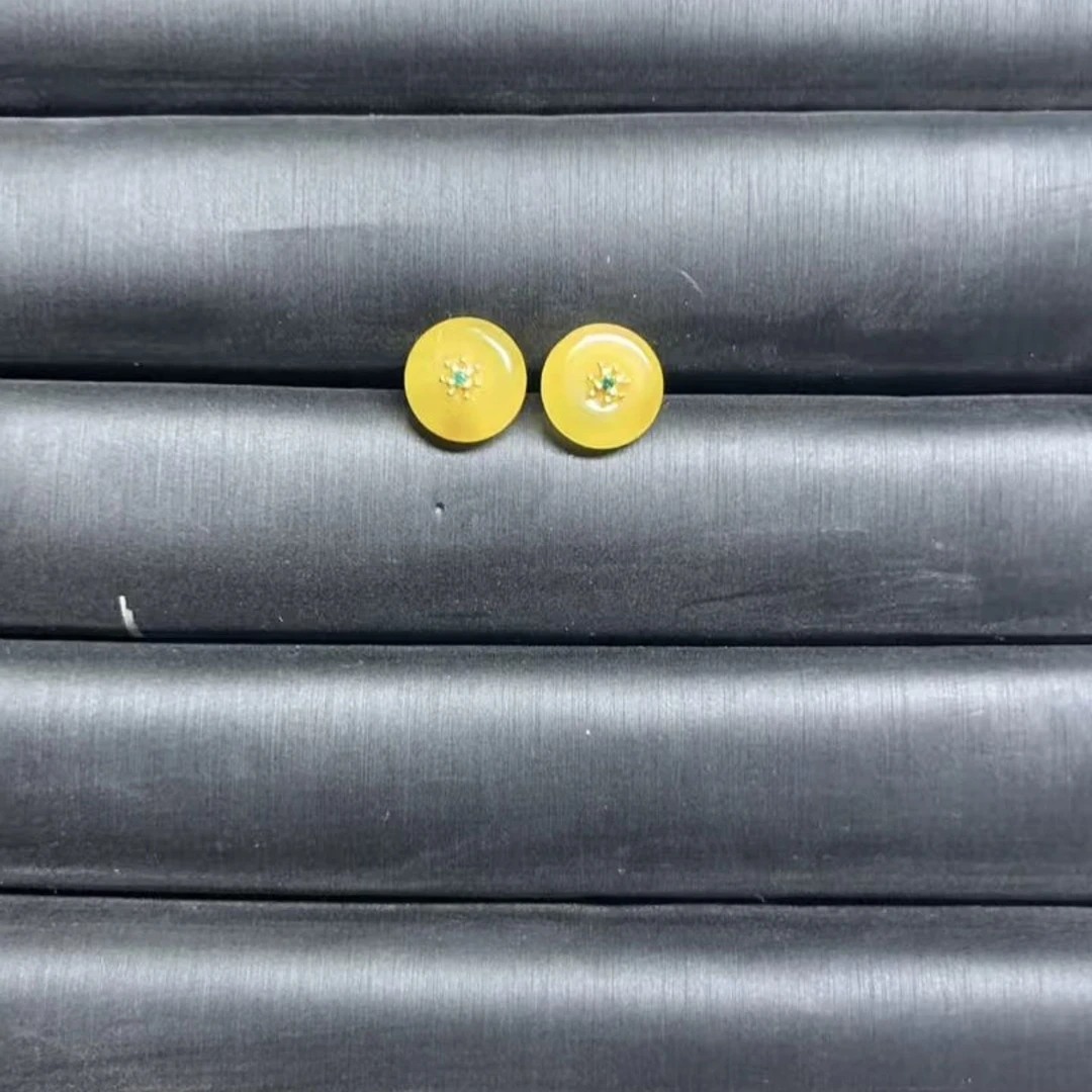 天然琥珀蜜蜡耳钉多样性拍一发一