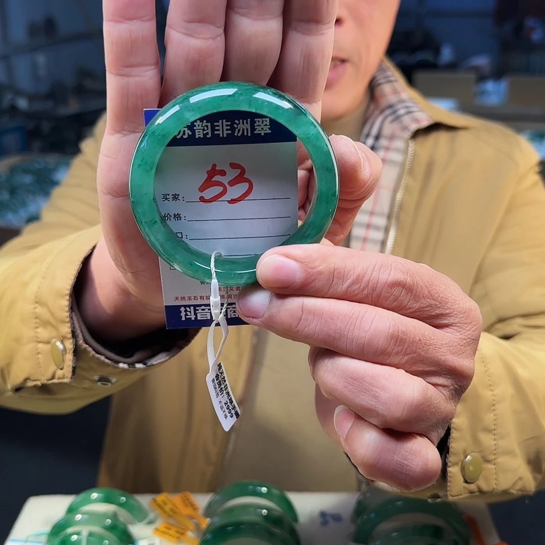 石英质玉（非洲翠）未镶嵌手镯