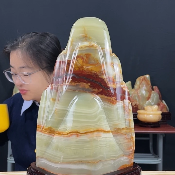 石材伊朗古青石摆件