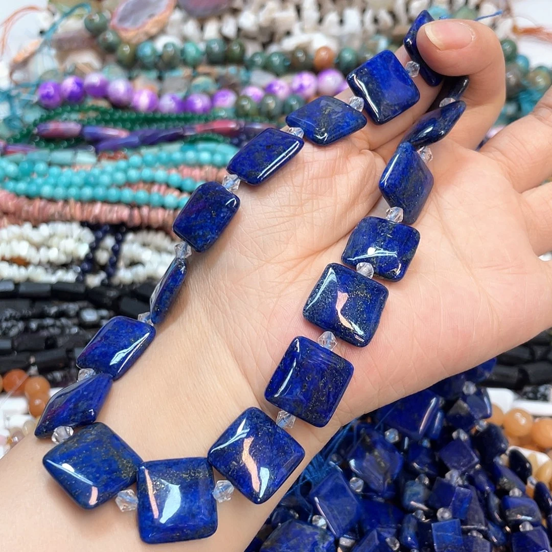 玛瑙/玉髓合金珠宝半成品青金石无事牌卡17一条