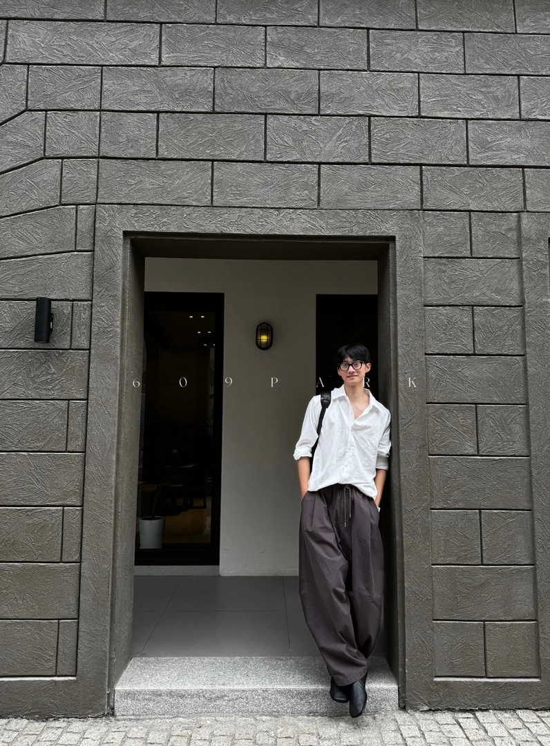 609PARK 品质感 伞兵系列 可调节束口松紧微宽休闲裤ST0166