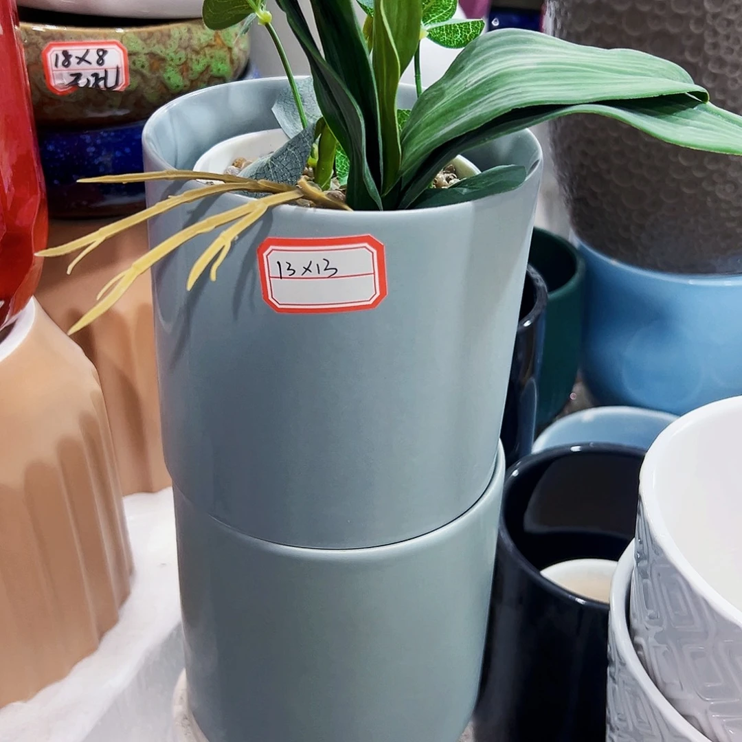 有孔，外贸尾单陶瓷花盆凑单10米包邮