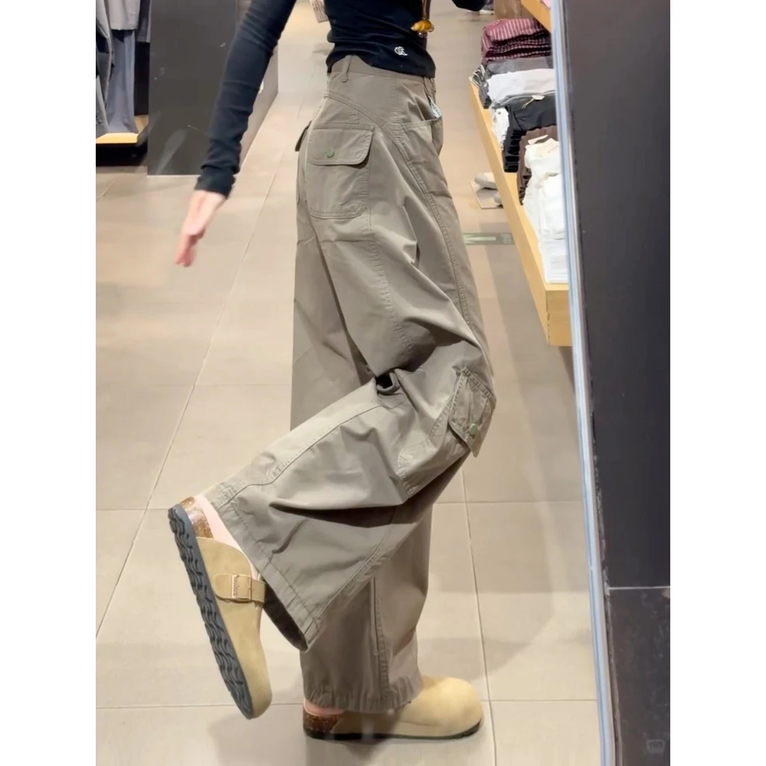 【清仓+运费险】牛仔裤女2025新款复古宽松慵懒直筒阔腿裤拖地长裤