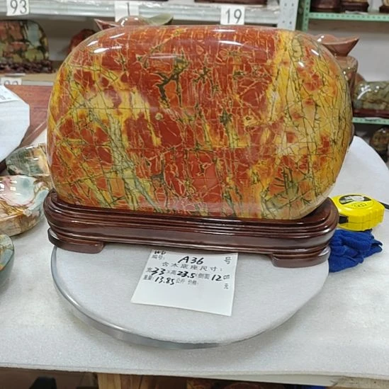 石材乳源彩色石头摆件