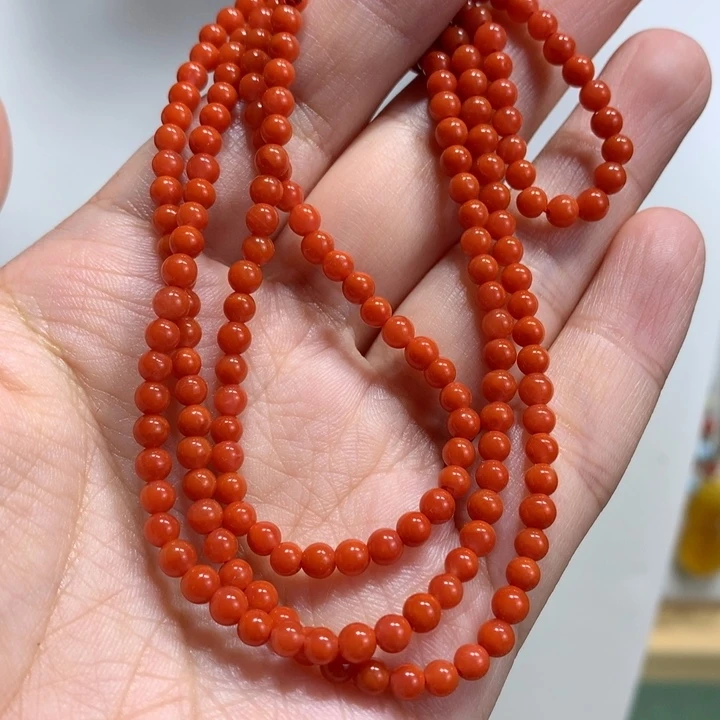南红玛瑙未镶嵌手链3.8mm